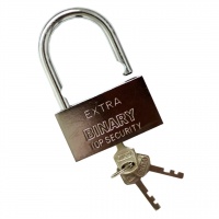 Замок навесной "серебро" 80 мм,"EXTRA BINARY" 