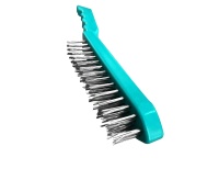щетка металлическая ручная, шестирядная, пластиковая ручка, "maximum"  mx 08700 оптом
